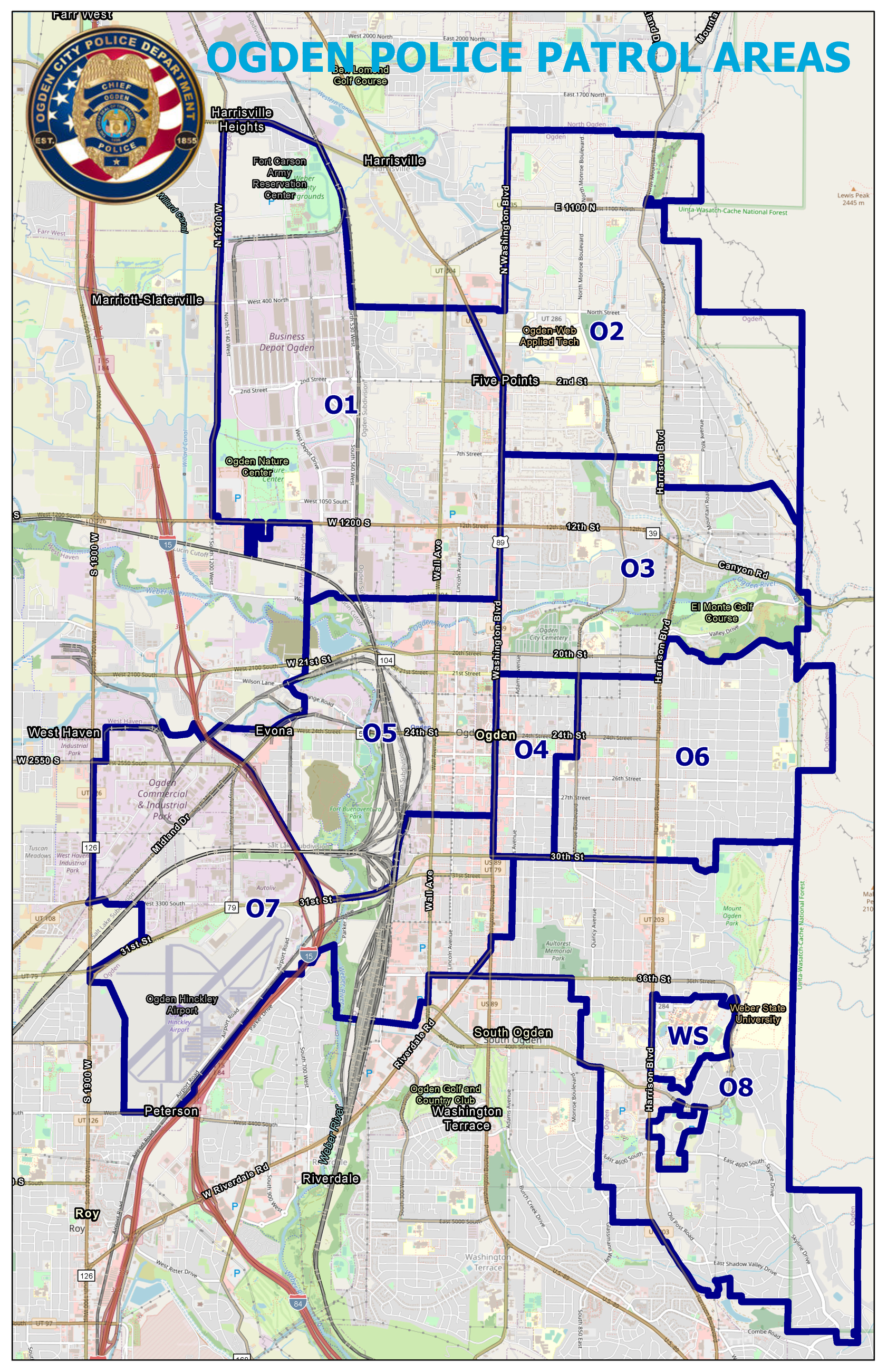 OPD Patrol Areas 2022