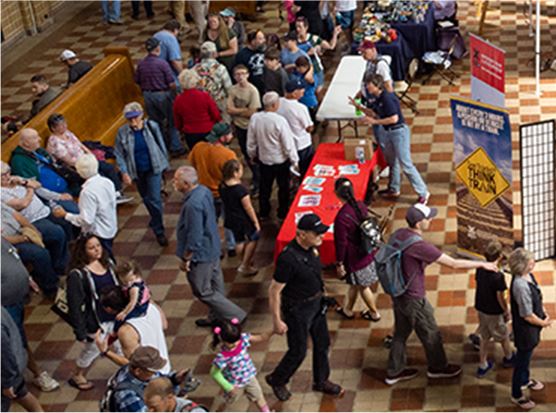 People milling about Union Station